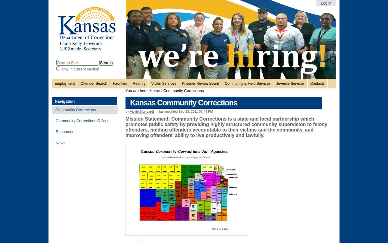 KDOC Coffey County post-release supervision services